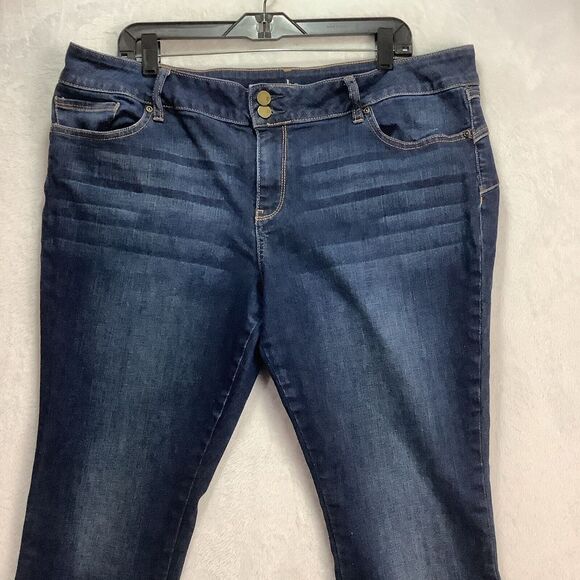 Soho Jeans Curve Creator Leggings Size 20 Stretch Blue midrise - Picture 2 of 9